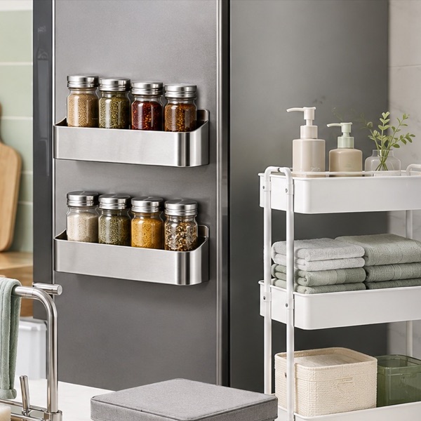 Porta-temperos magnetico para geladeira